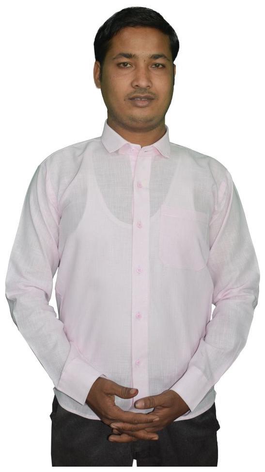 

KMP Fashion Men Pink Solid Regular Fit Casual Shirt
