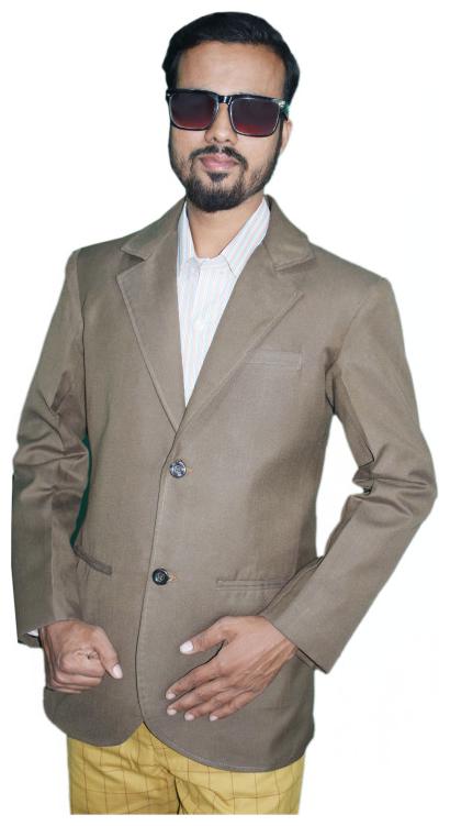 

KMP Fashion Men Brown Solid Regular fit Single Breasted Blazer