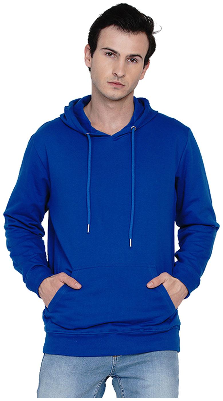 

KNITS WEAVES Men Blue Hooded Hoodie