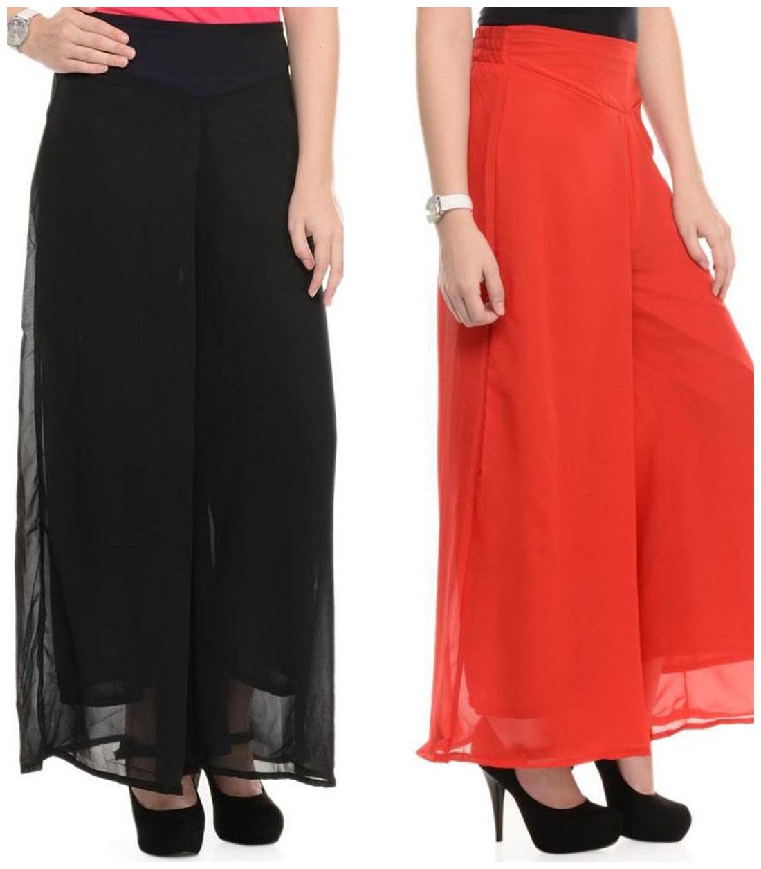 

Komal Trading New Fashion Georgette Pallazos Pack Of 2