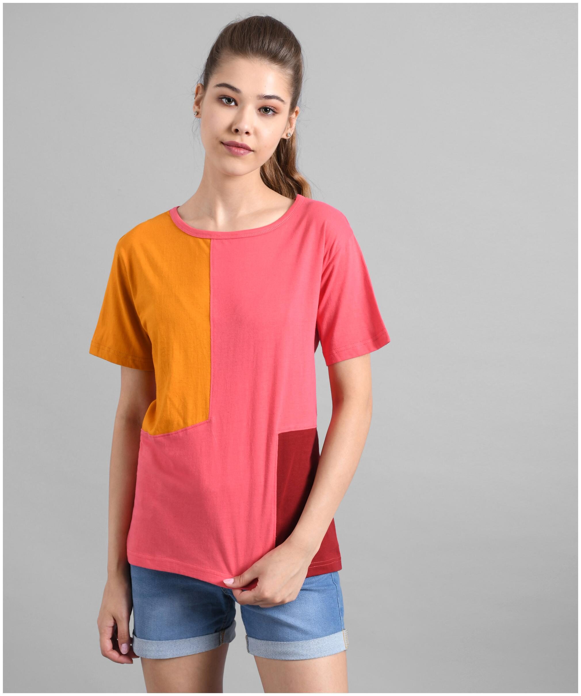 

Kotty Women Multi Regular fit Round neck Cotton T shirt
