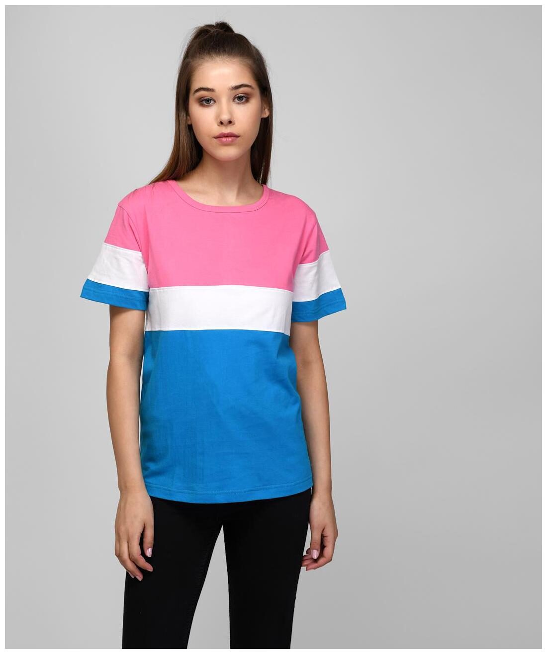 

Kotty Women Multi Regular fit Round neck Cotton T shirt