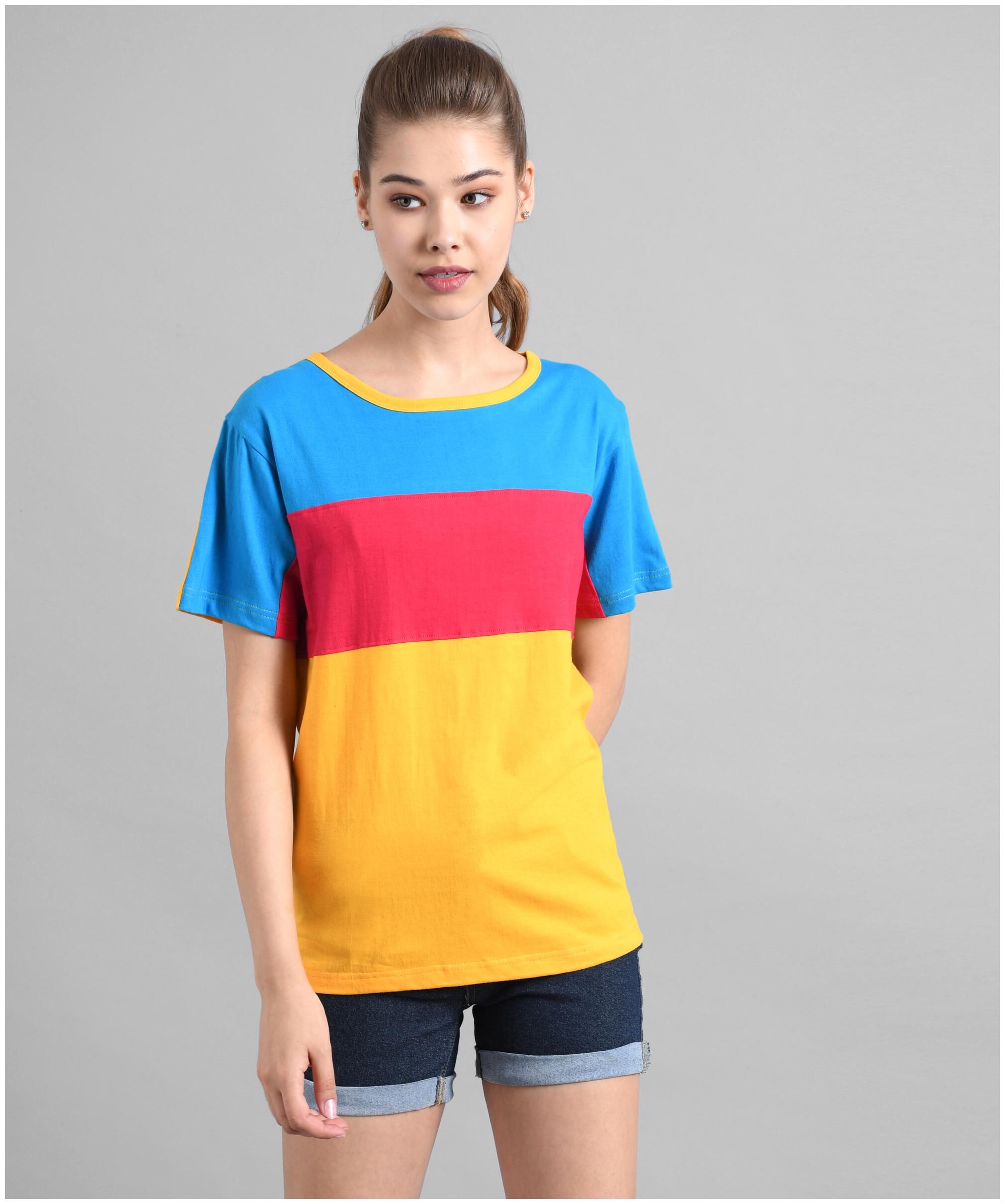 

Kotty Women Multi Regular fit Round neck Cotton T shirt