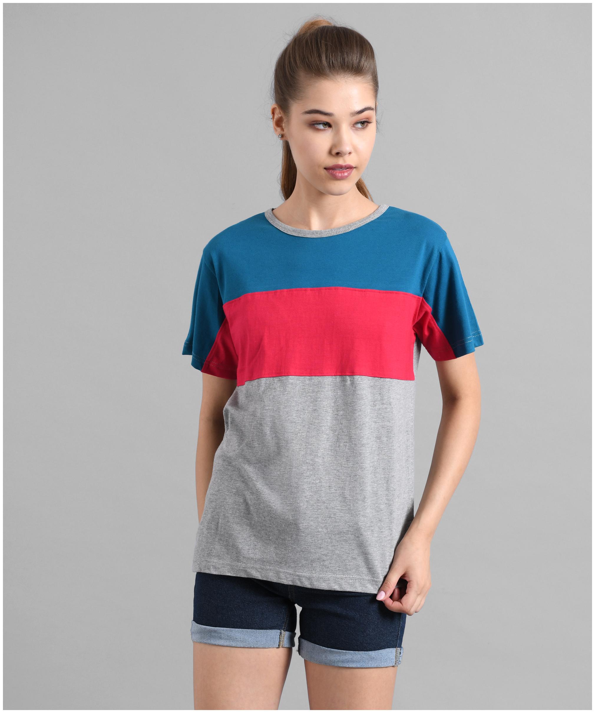 

Kotty Women Multi Regular fit Round neck Cotton T shirt