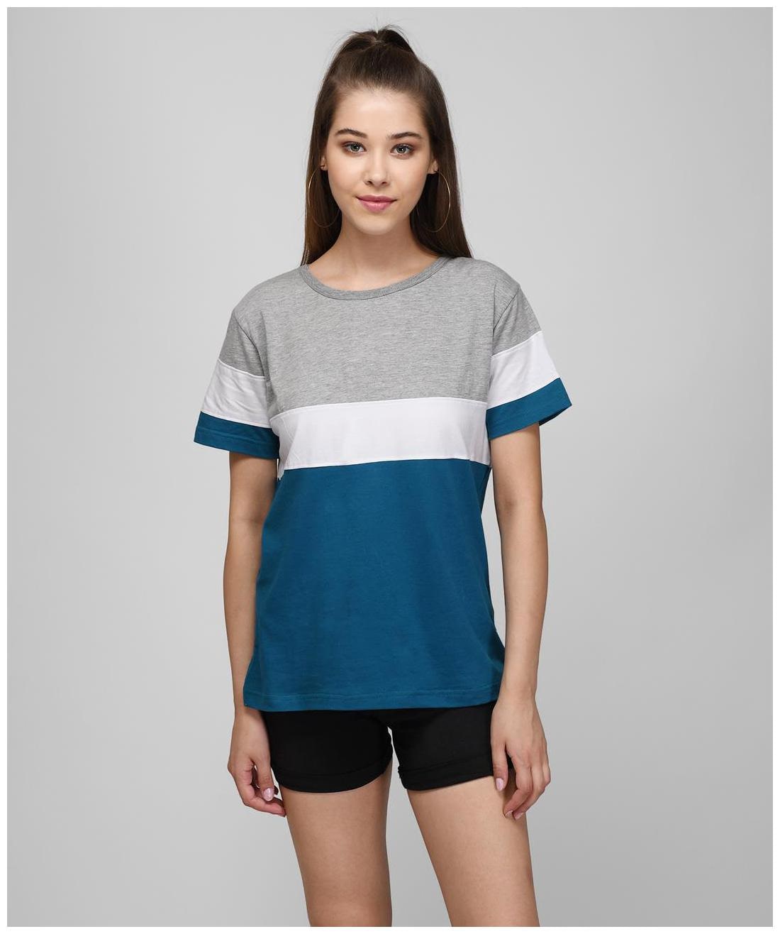

Kotty Women Multi Regular fit Round neck Cotton T shirt