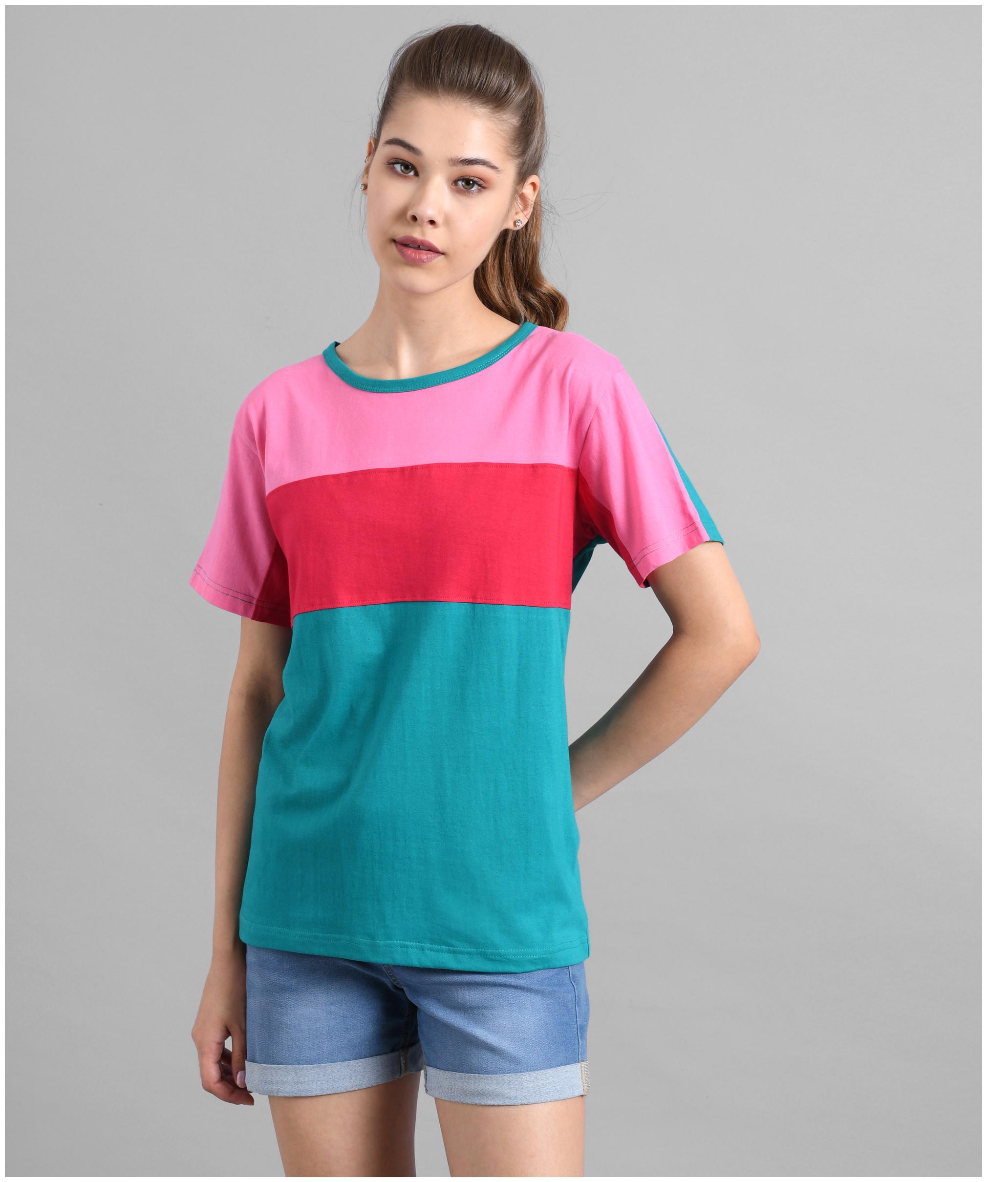 

Kotty Women Multi Regular fit Round neck Cotton T shirt