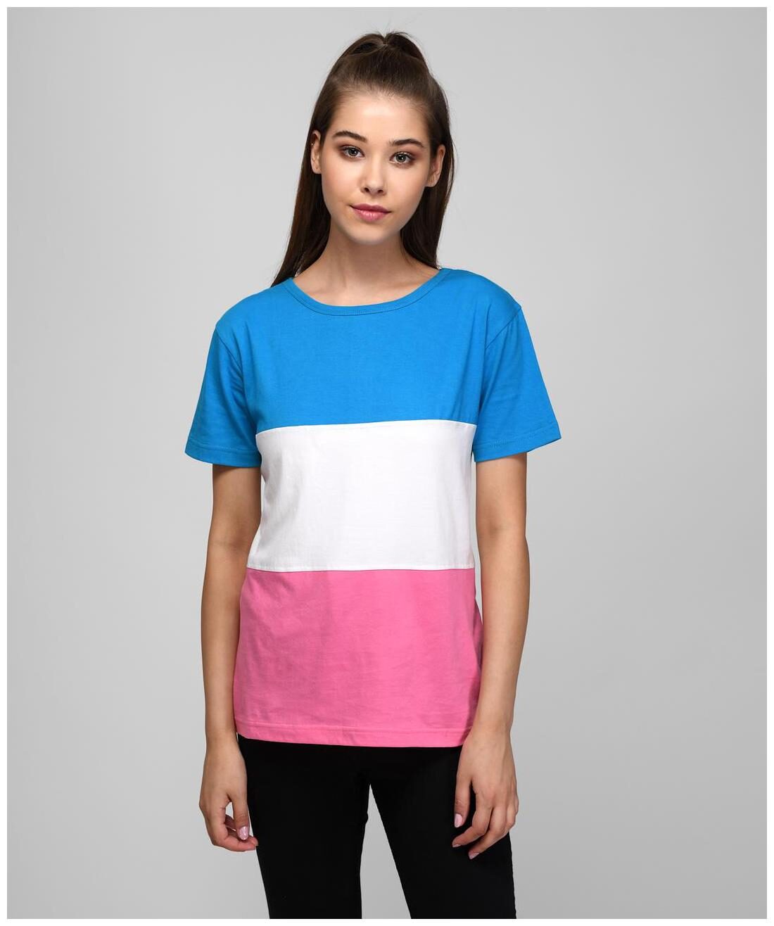 

Kotty Women Multi Regular fit Round neck Cotton T shirt