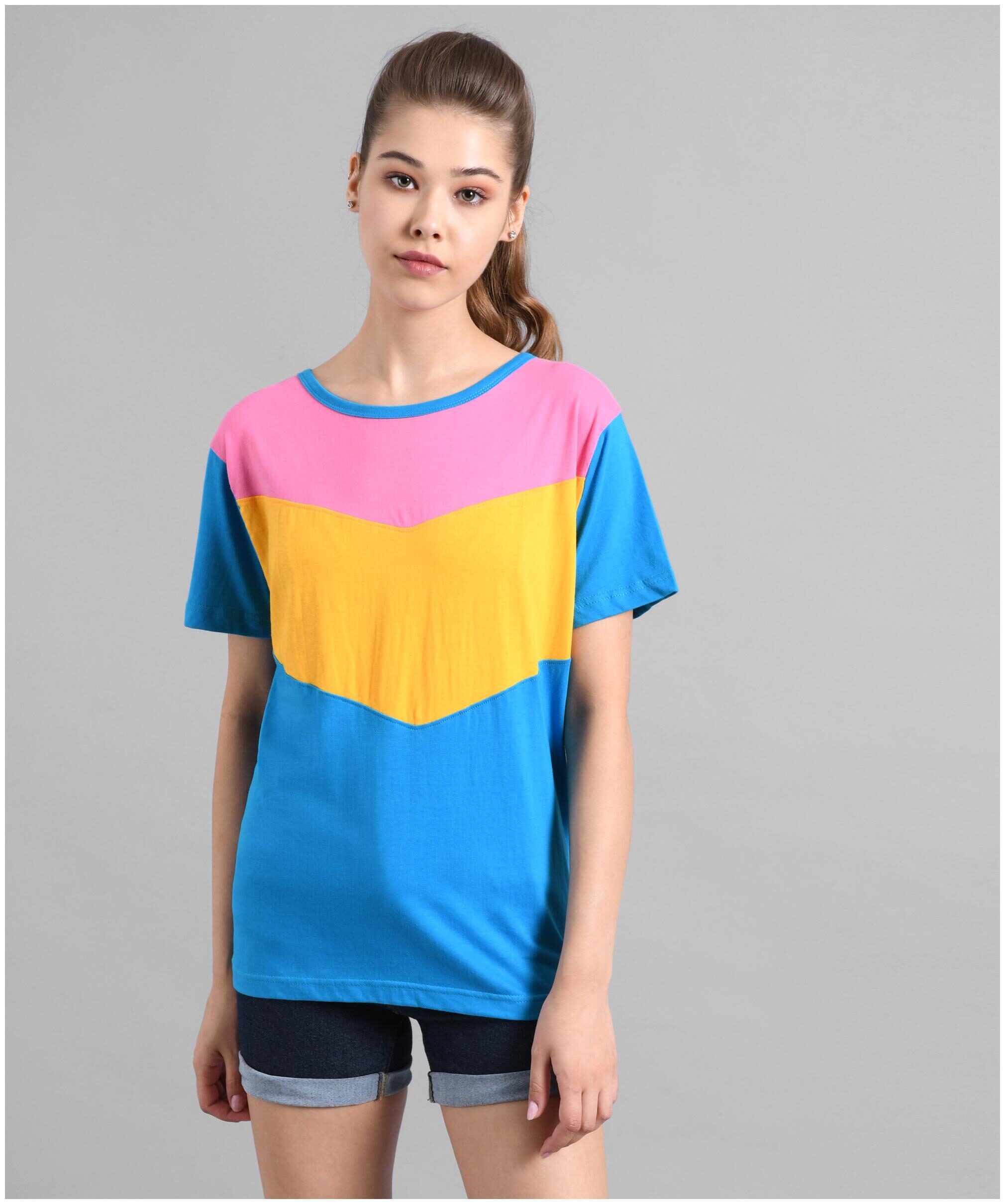 

Kotty Women Multi Regular fit Round neck Cotton T shirt