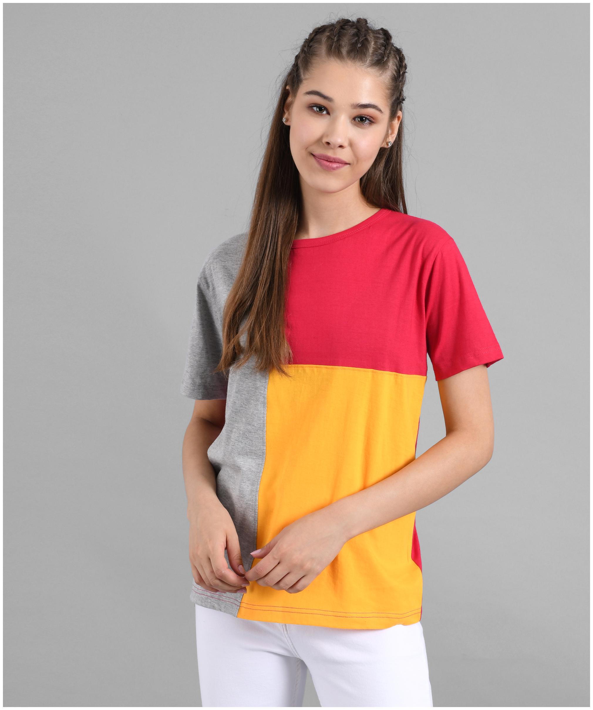 

Kotty Women Multi Regular fit Round neck Cotton T shirt