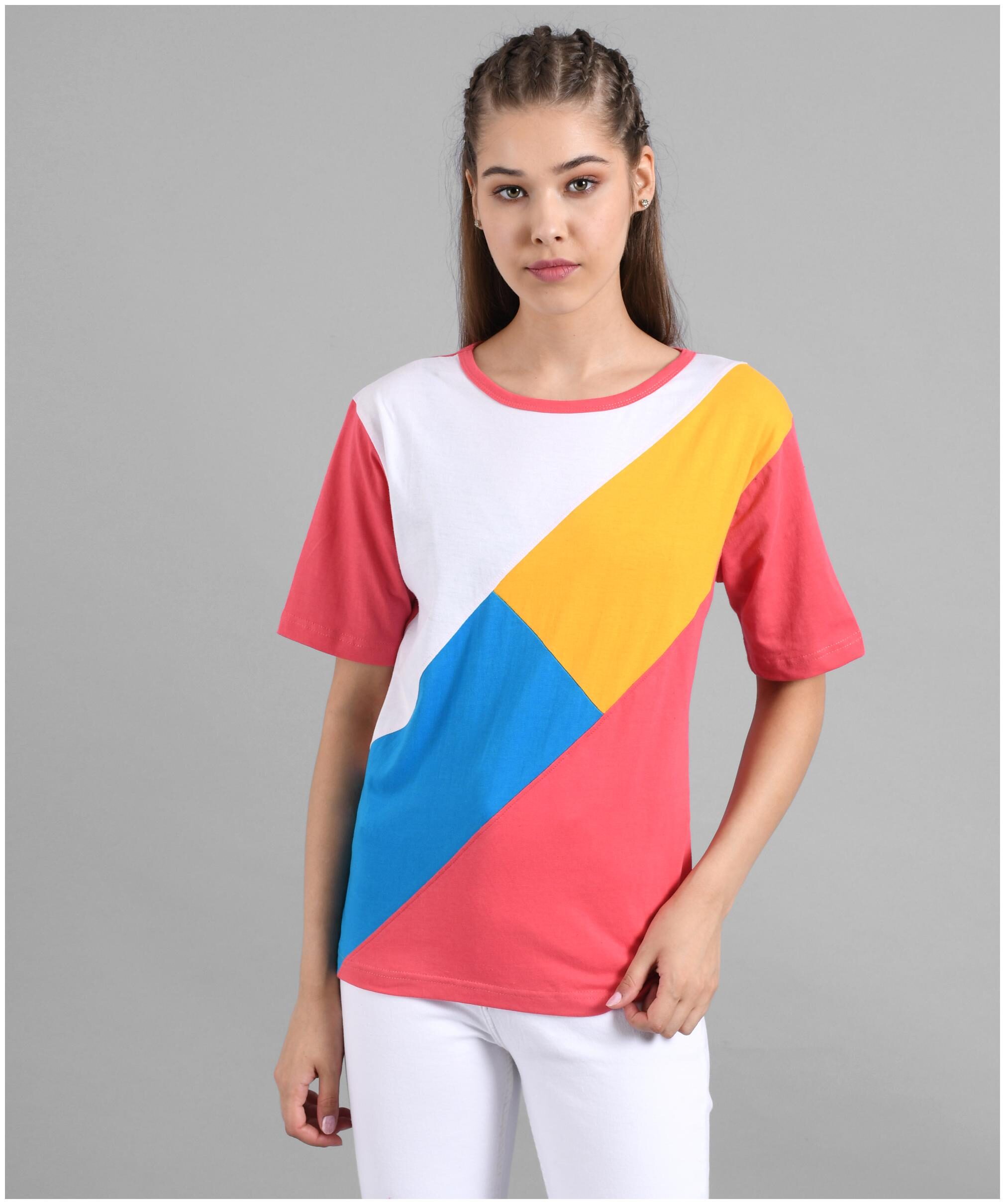 

Kotty Women Multi Regular fit Round neck Cotton T shirt