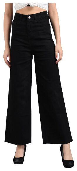 

Kotty Cotton Solid Black Jeans Fo women