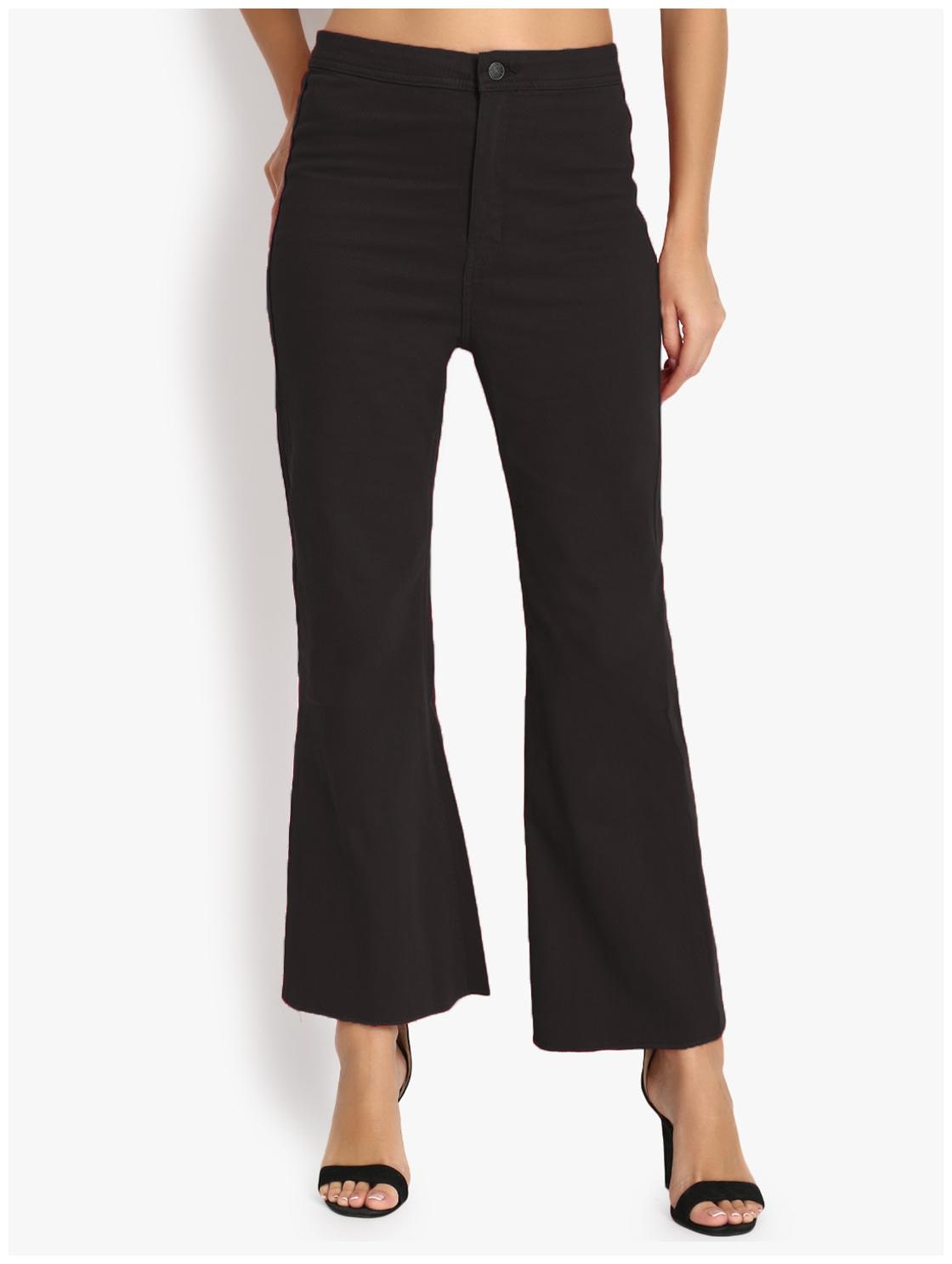 

Kotty Cotton Solid Black Jeans Fo women