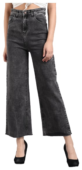 

Kotty Cotton Solid Grey Jeans Fo women