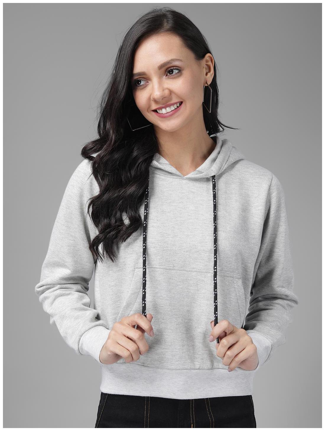 

Kotty Women Solid Hoodie - White