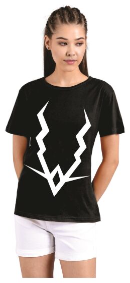 

Kotty Women Black Regular fit Round neck Cotton T shirt