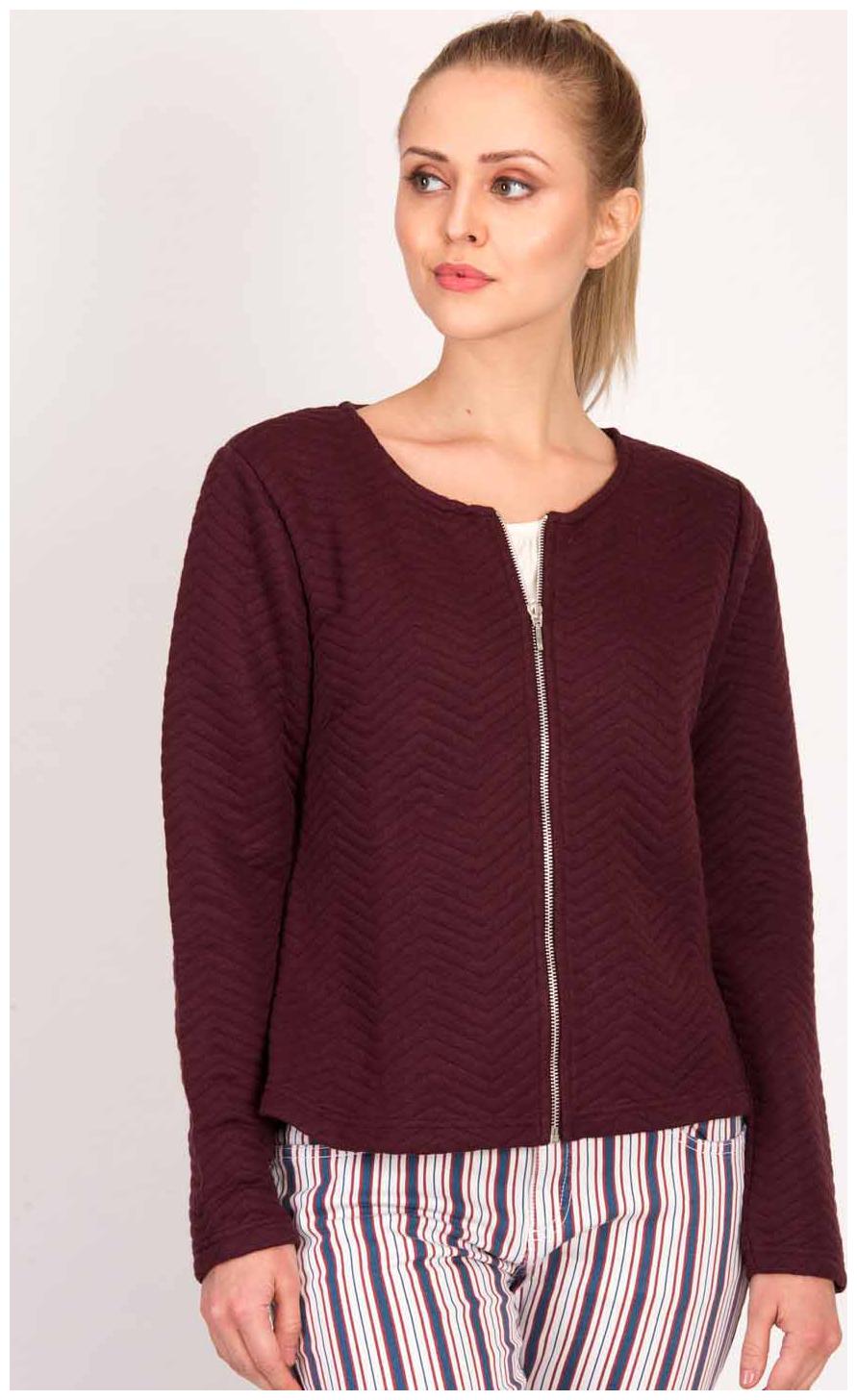 

Kotty Women Striped Regular Jacket - Maroon