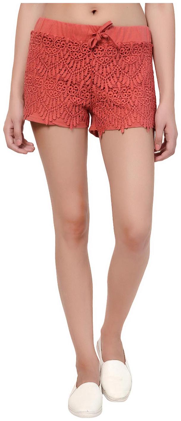 

Kotty Women Lace Regular capri - Maroon