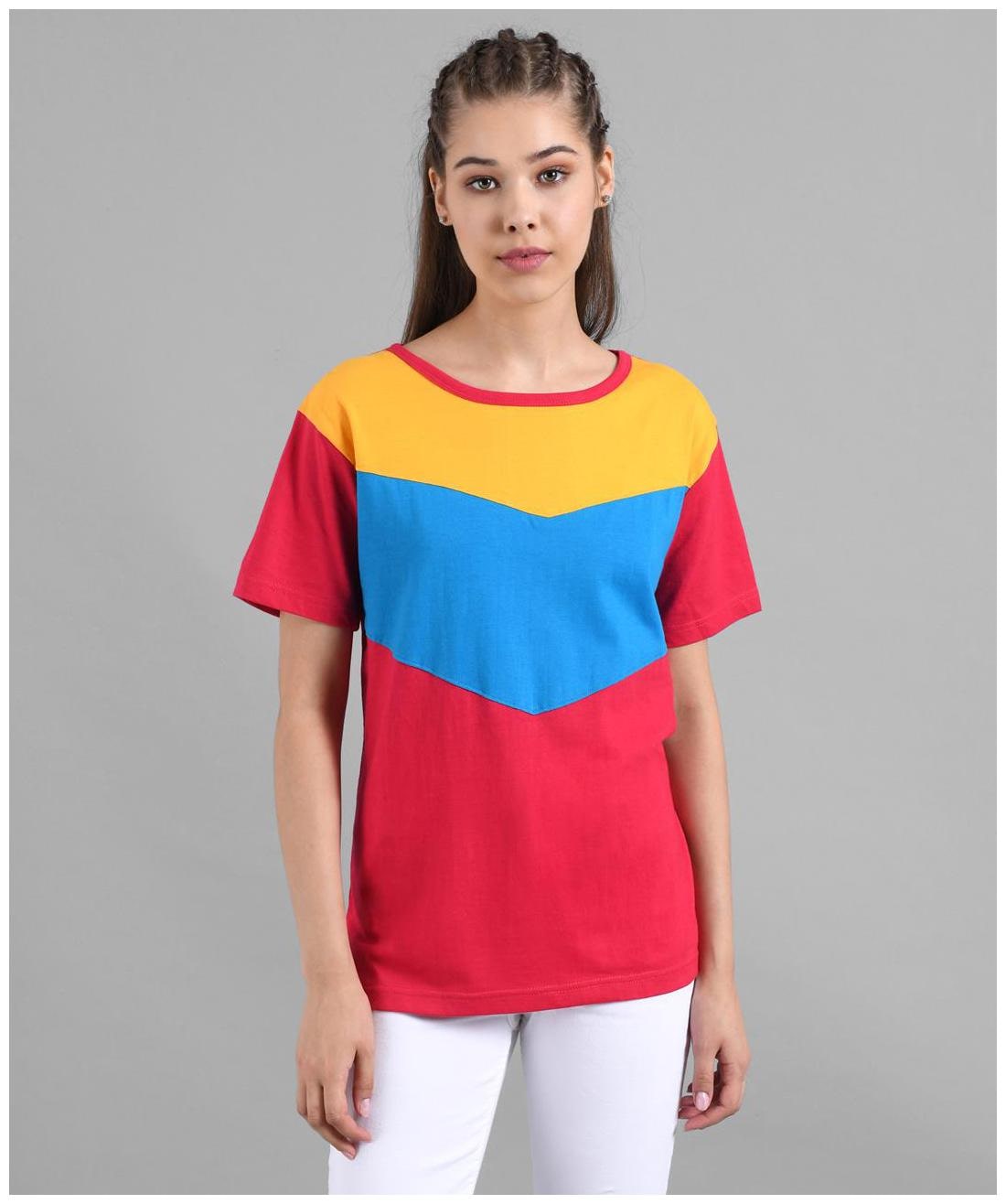 

Kotty Women Multi Regular fit Round neck Cotton T shirt