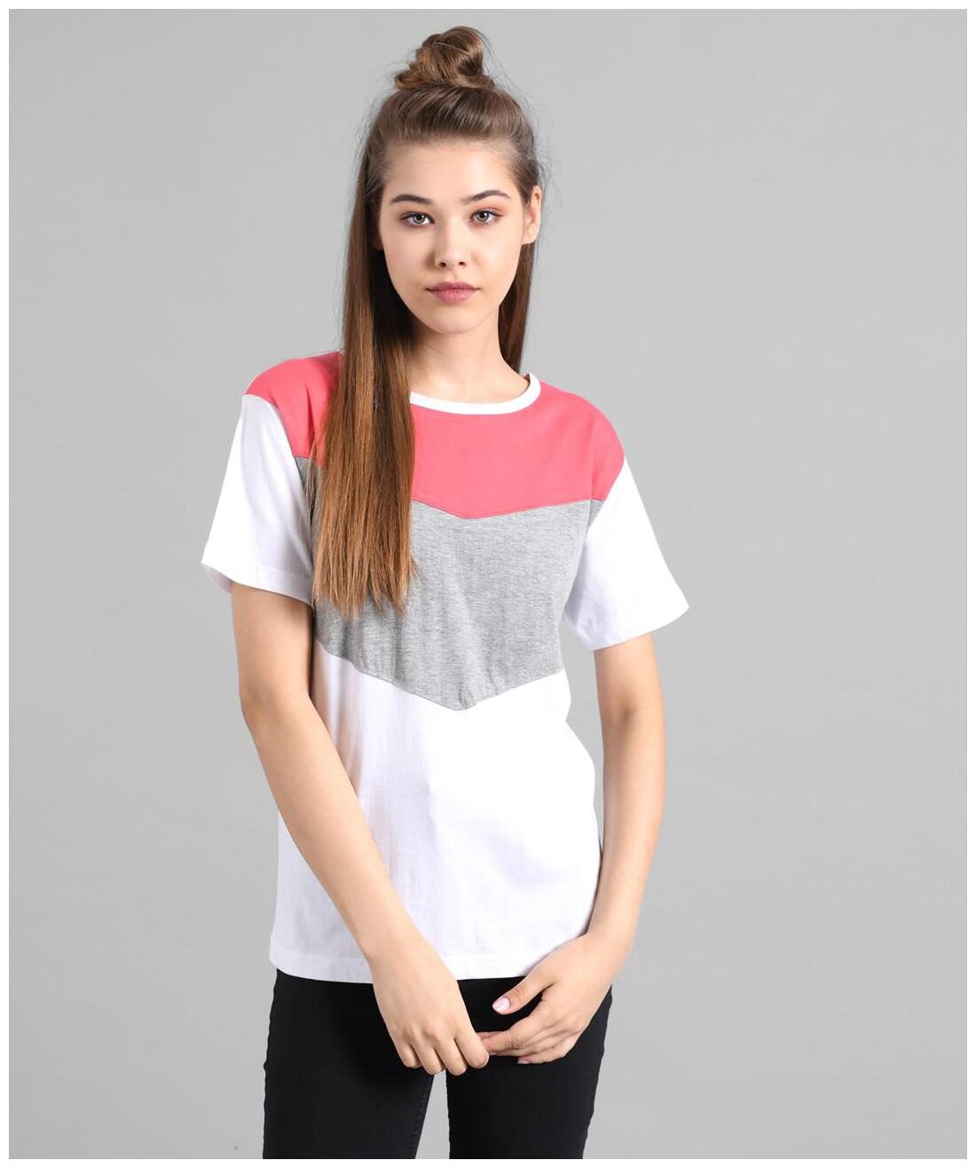 

Kotty Women Multi Regular fit Round neck Cotton T shirt