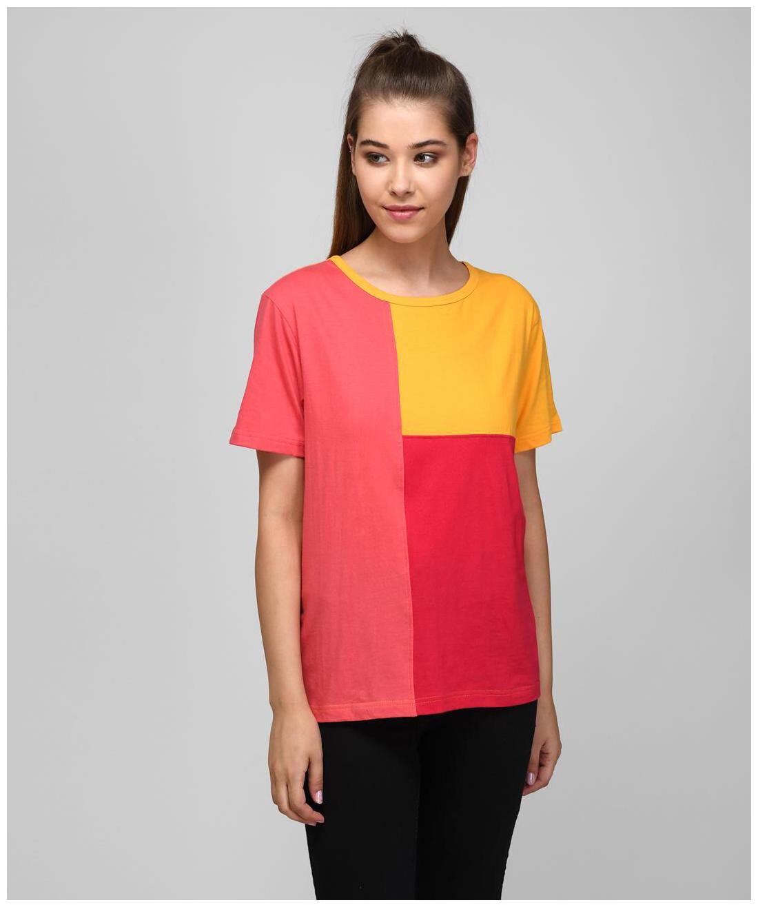 

Kotty Women Multi Regular fit Round neck Cotton T shirt