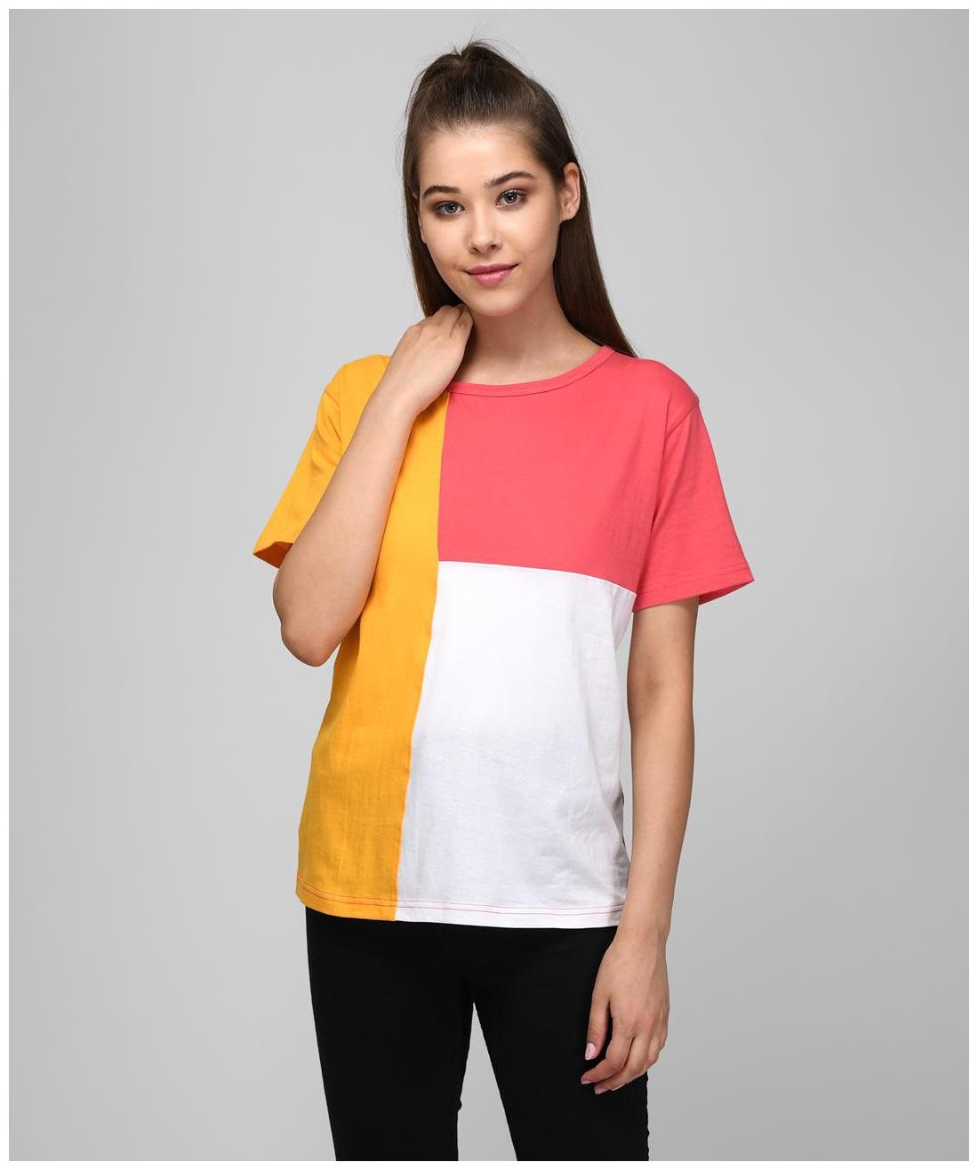 

Kotty Women Multi Regular fit Round neck Cotton T shirt