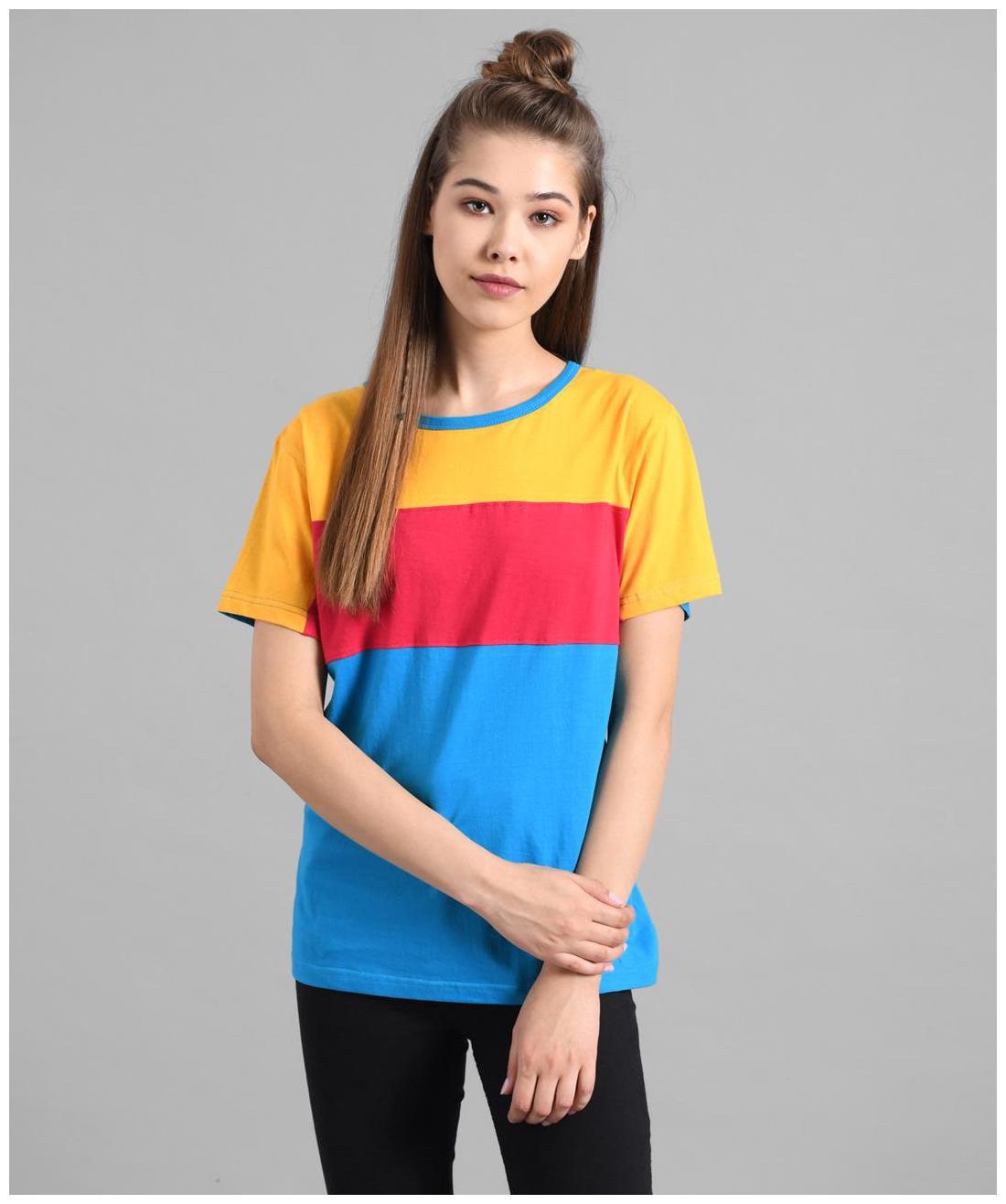 

Kotty Women Multi Regular fit Round neck Cotton T shirt