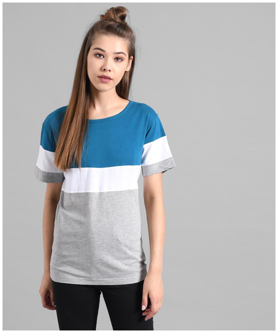 

Kotty Women Multi Regular fit Round neck Cotton T shirt