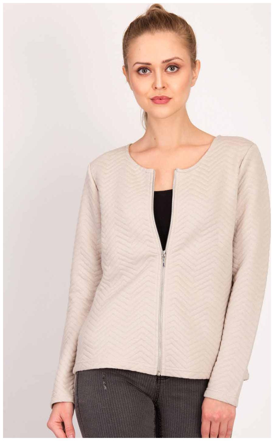 

Kotty Women Striped Regular Jacket - Beige