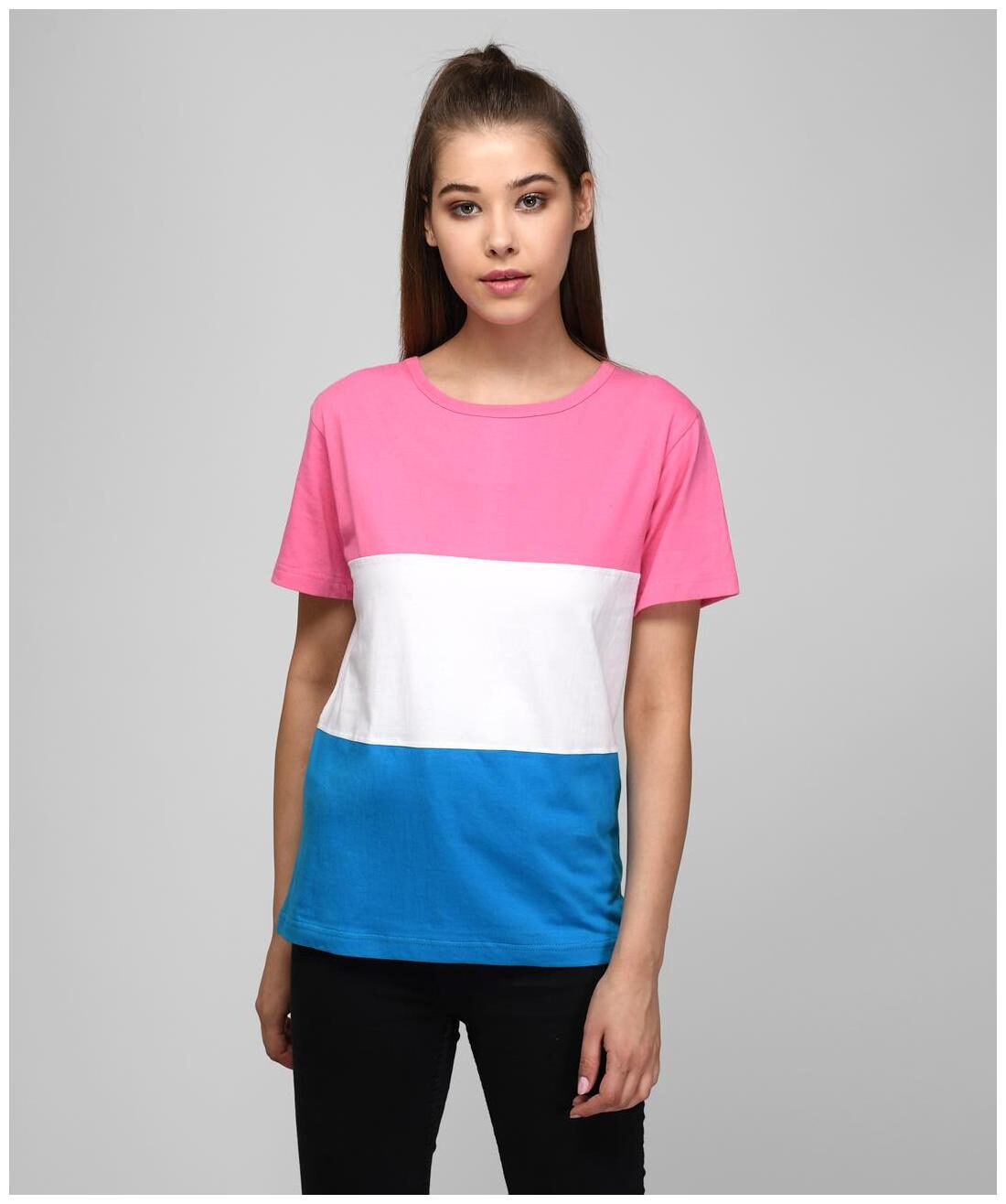 

Kotty Women Multi Regular fit Round neck Cotton T shirt