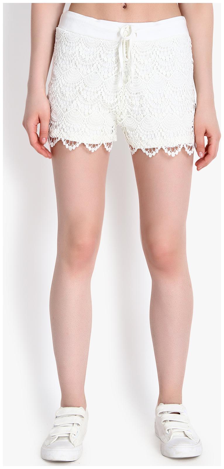 

Kotty Women Lace Regular shorts - White