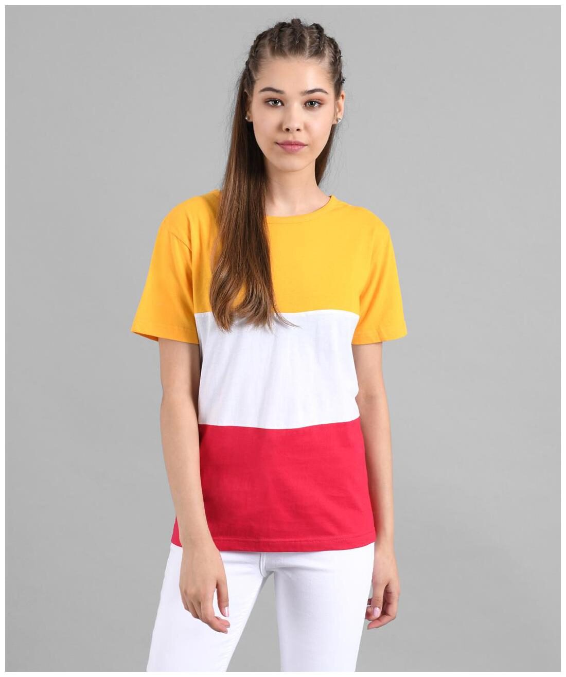 

Kotty Women Multi Regular fit Round neck Cotton T shirt