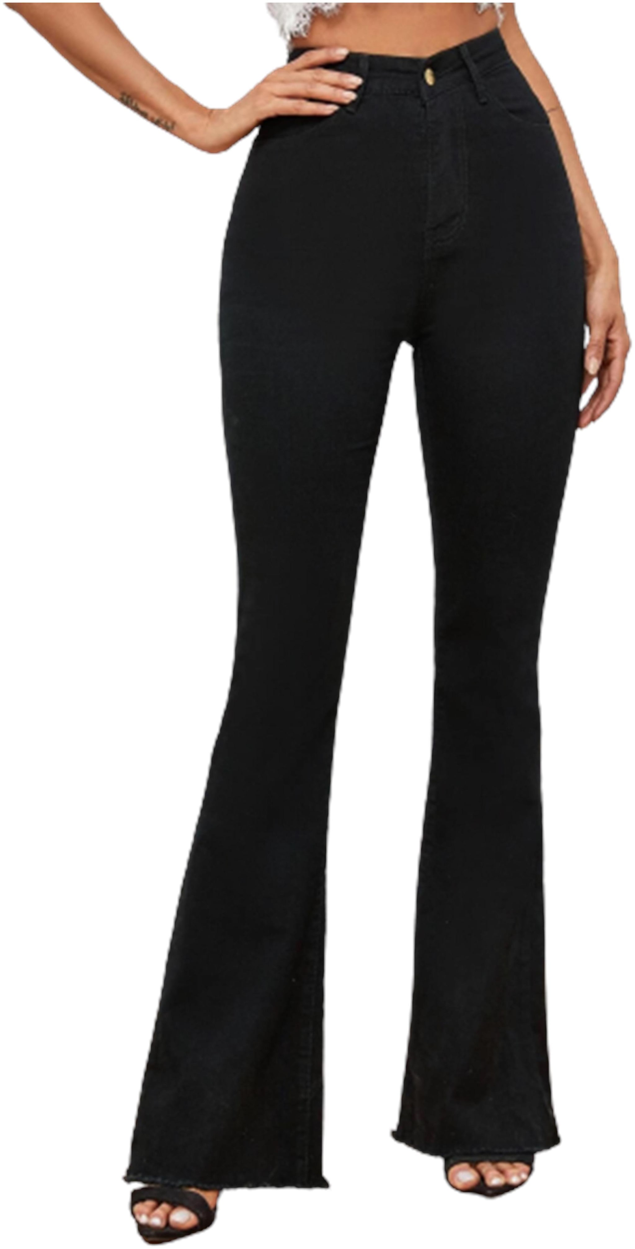 

Kotty Women Blended Solid Black Jeans