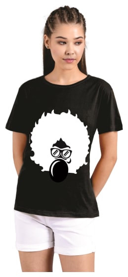 

Kotty Women Black Regular fit Round neck Cotton T shirt