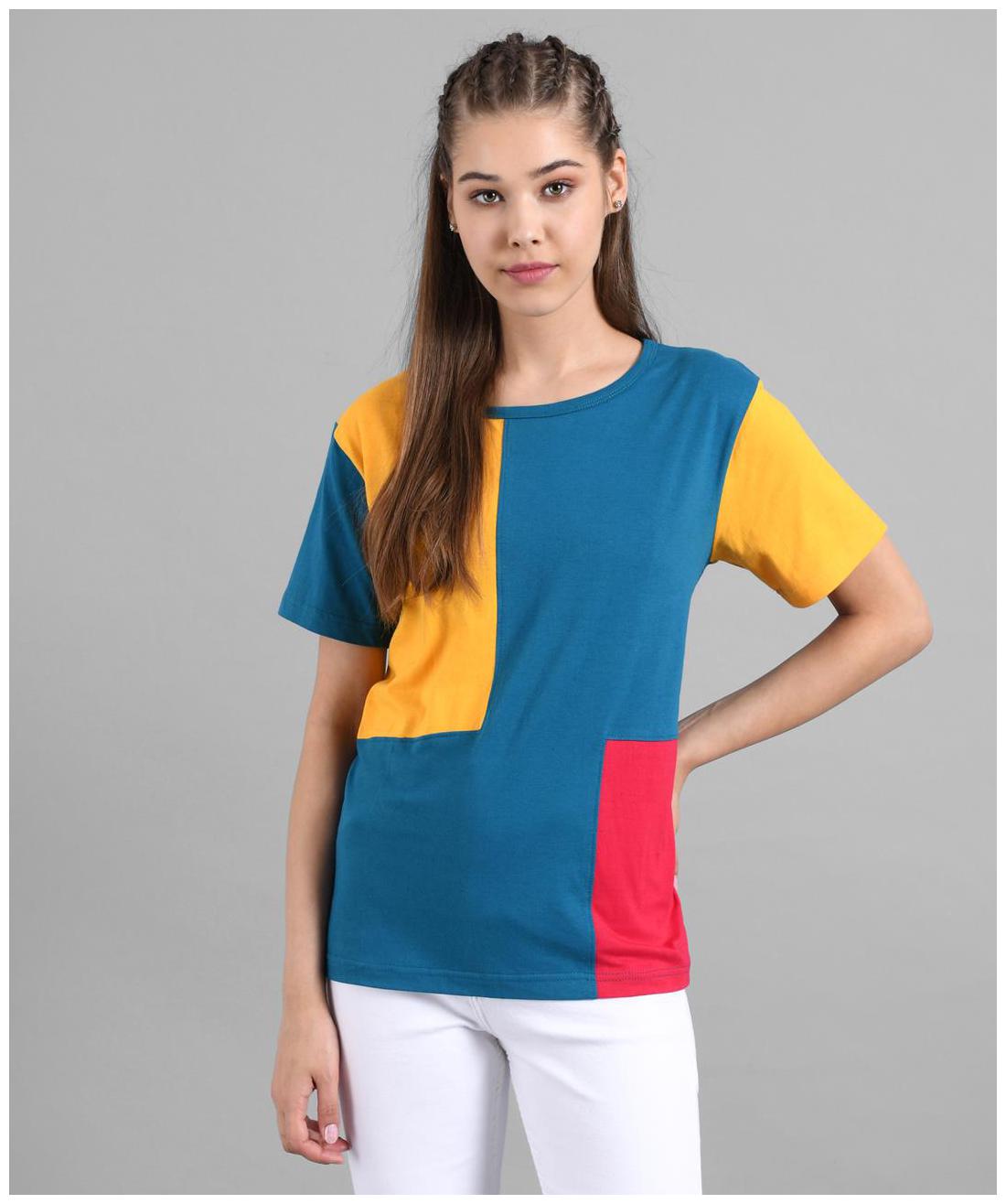 

Kotty Women Multi Regular fit Round neck Cotton T shirt
