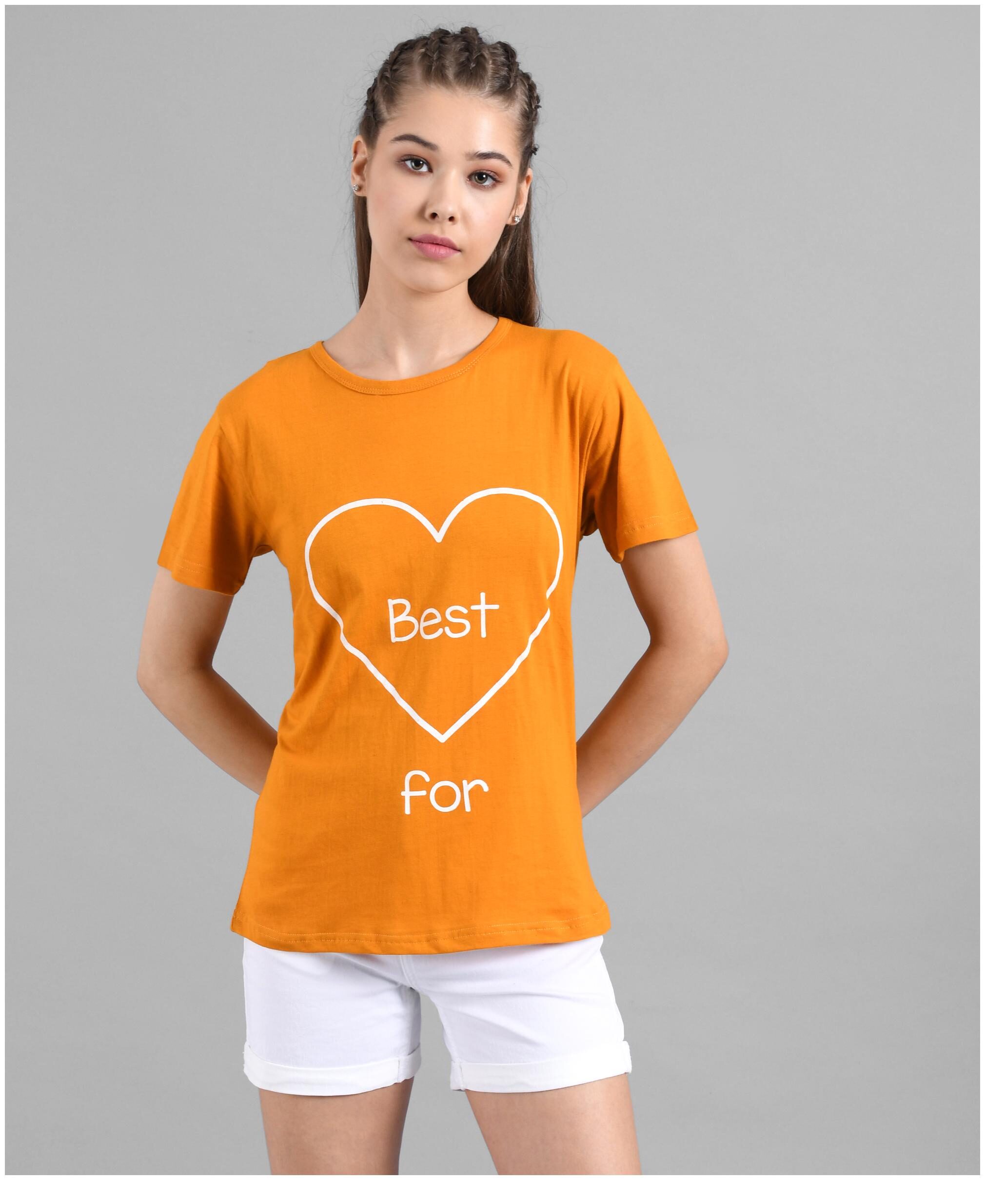 

Kotty Women Yellow Regular fit Round neck Cotton T shirt