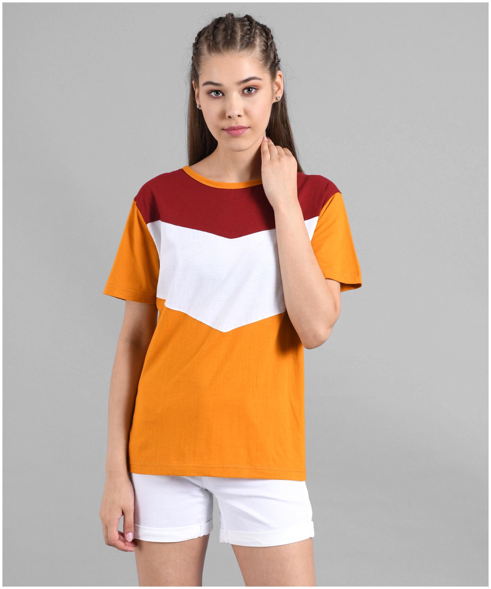 

Kotty Women Multi Regular fit Round neck Cotton T shirt
