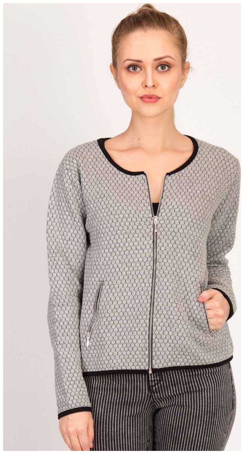 

Kotty Women Striped Regular Jacket - Grey