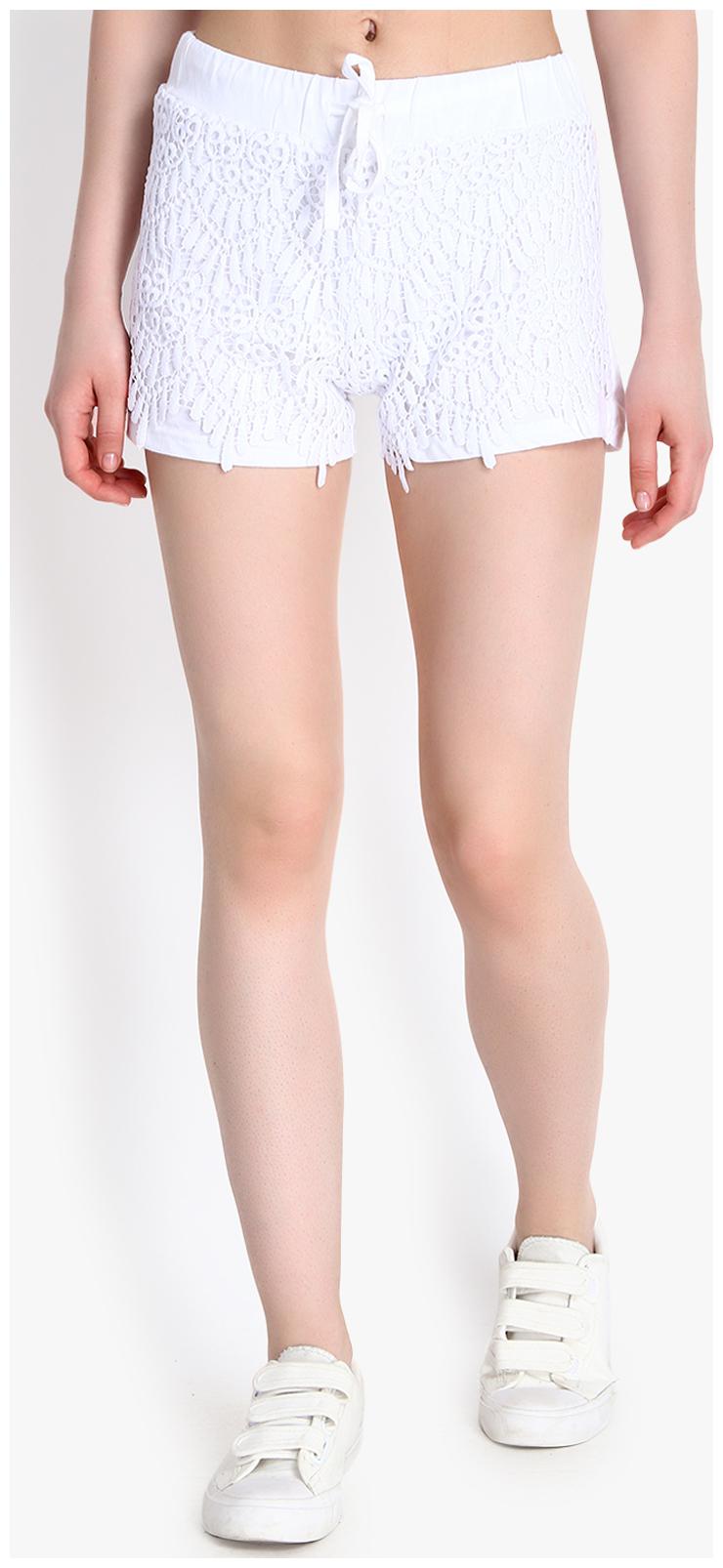 

Kotty Women Lace Regular shorts - White