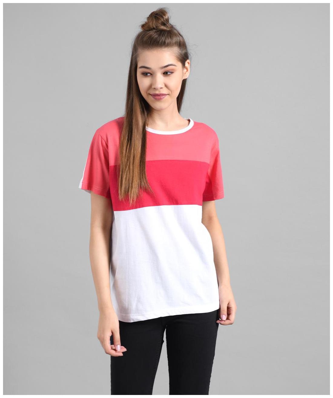 

Kotty Women Multi Regular fit Round neck Cotton T shirt