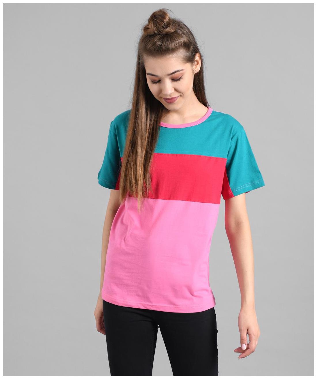 

Kotty Women Multi Regular fit Round neck Cotton T shirt