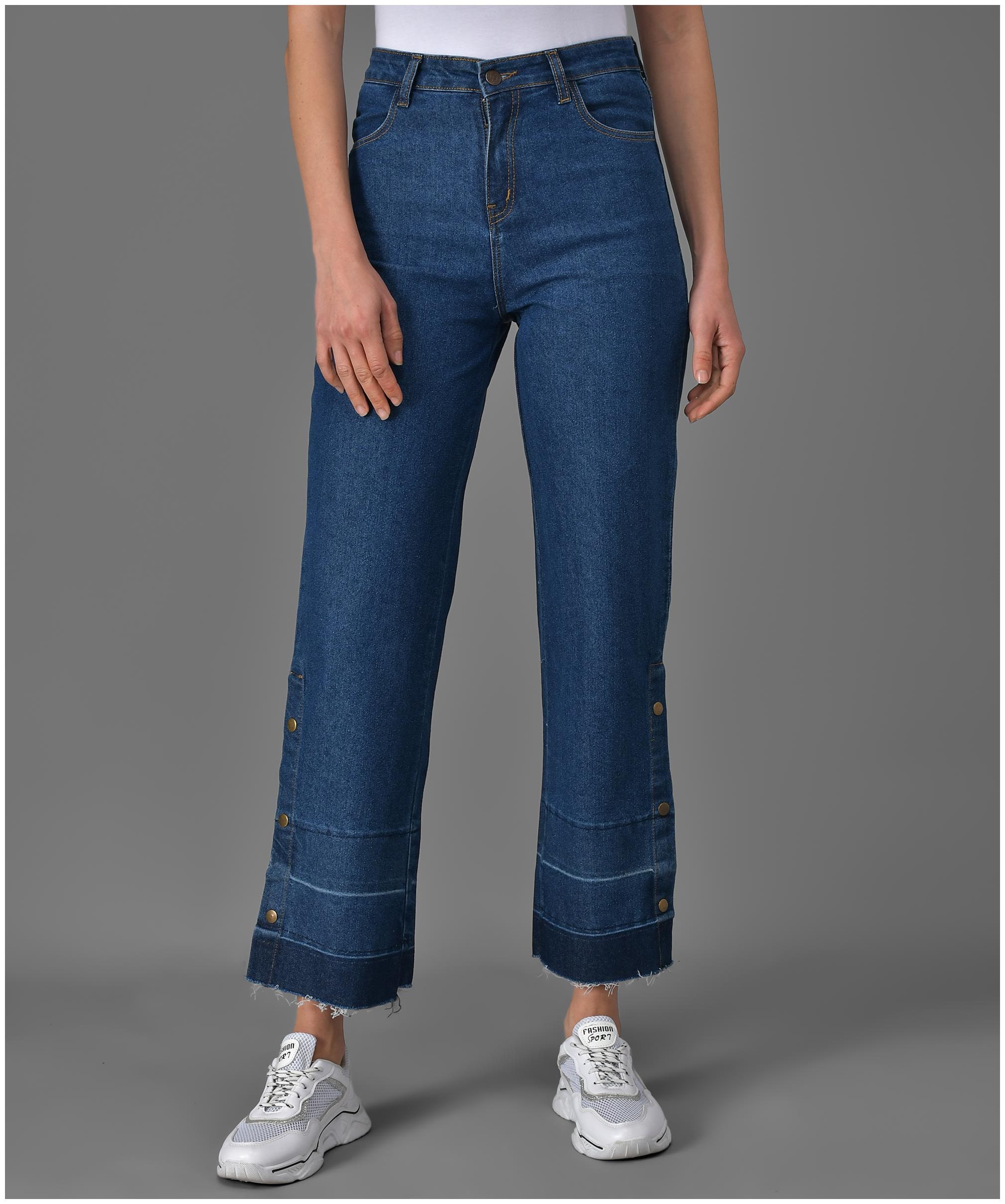 

Kotty Women Blended Solid Blue Jeans