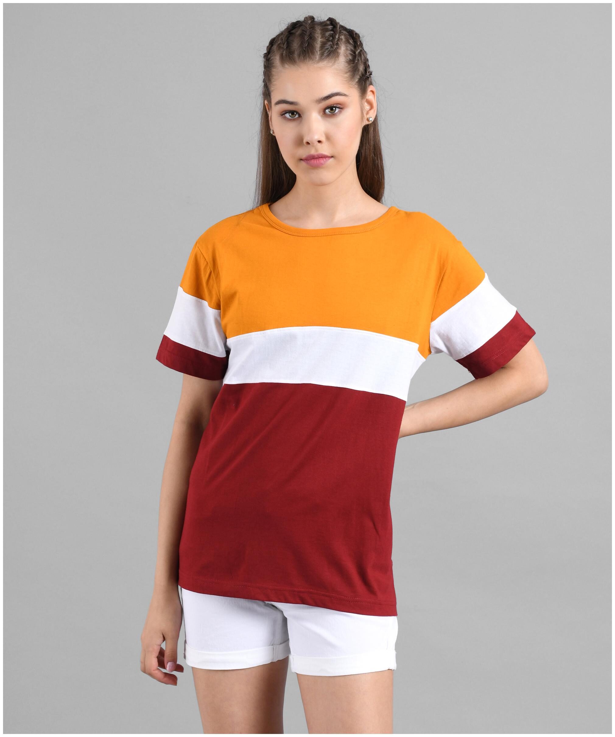 

Kotty Women Multi Regular fit Round neck Cotton T shirt