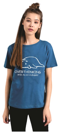 

Kotty Women Blue Regular fit Round neck Cotton T shirt