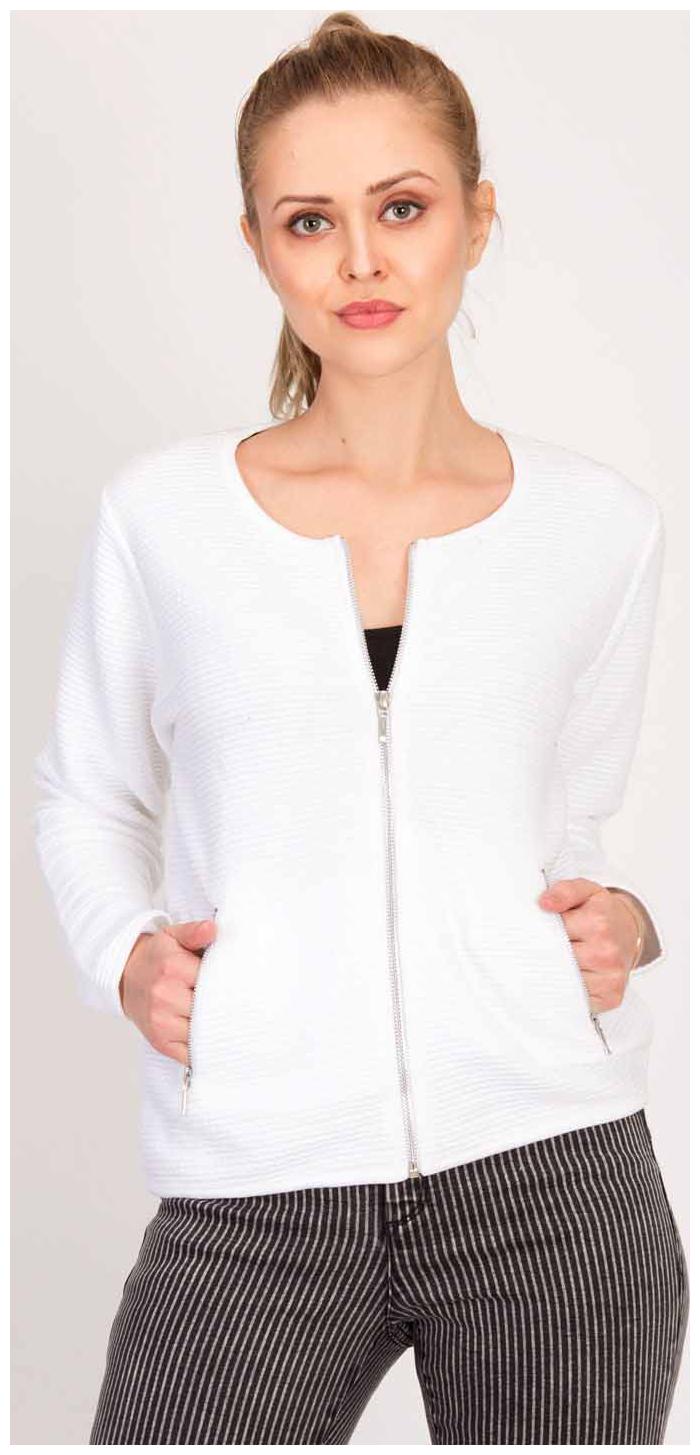 

Kotty Women Striped Regular Jacket - White