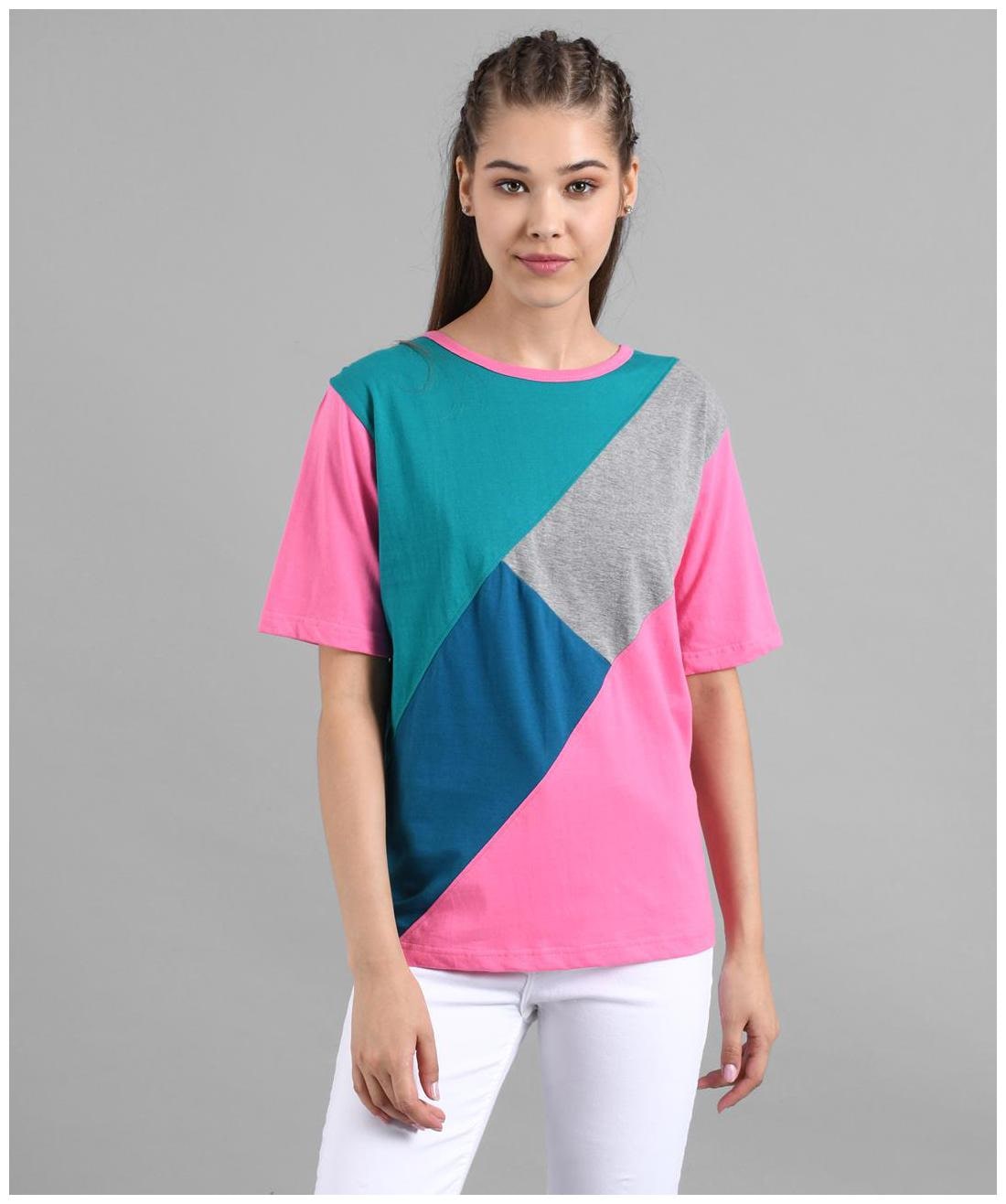 

Kotty Women Multi Regular fit Round neck Cotton T shirt