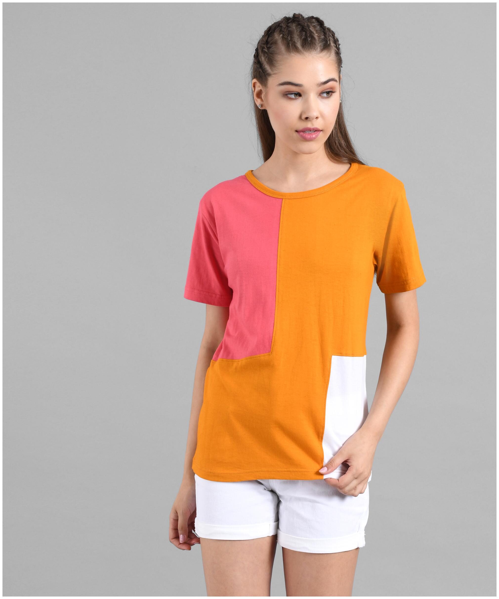 

Kotty Women Multi Regular fit Round neck Cotton T shirt