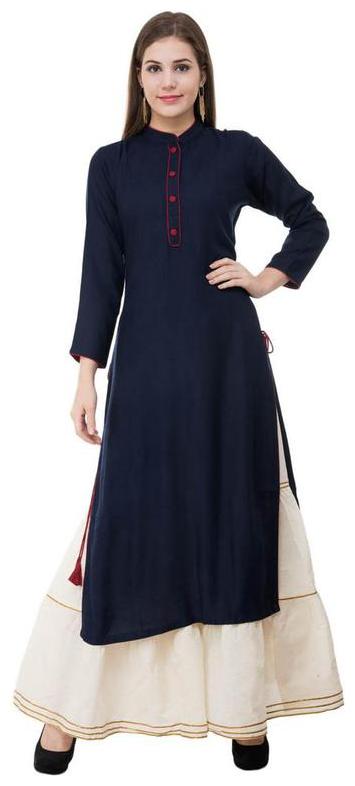 

KOUTURE Women Blue Solid Regular Kurta