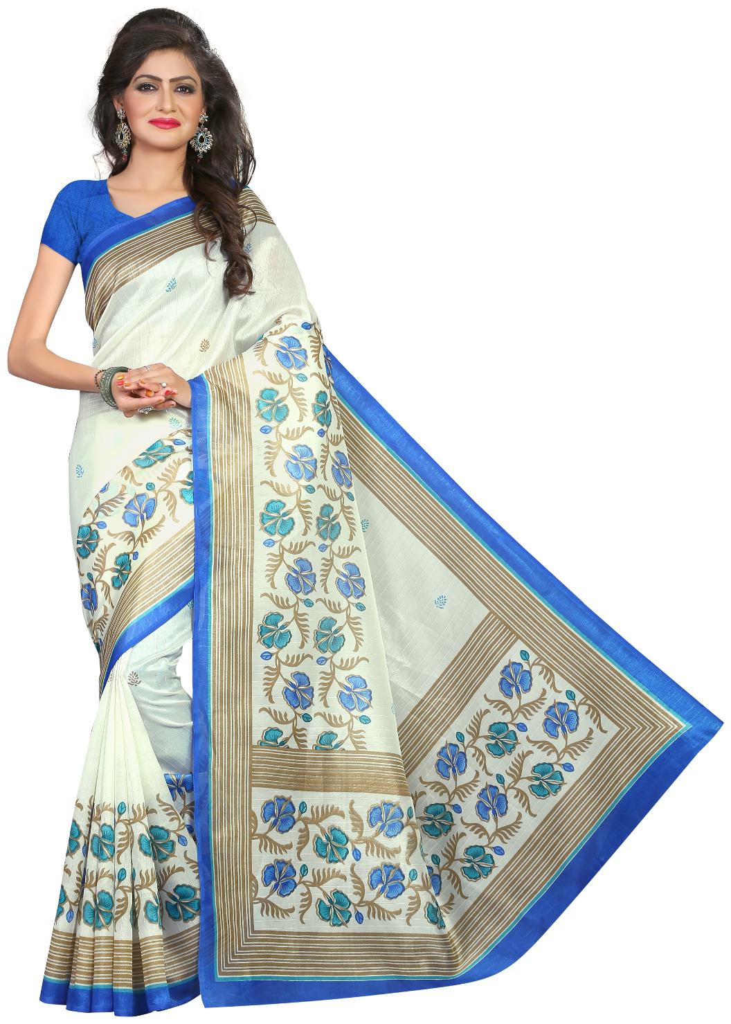 

Krishnam Fashion Bhagalpuri Silk Saree