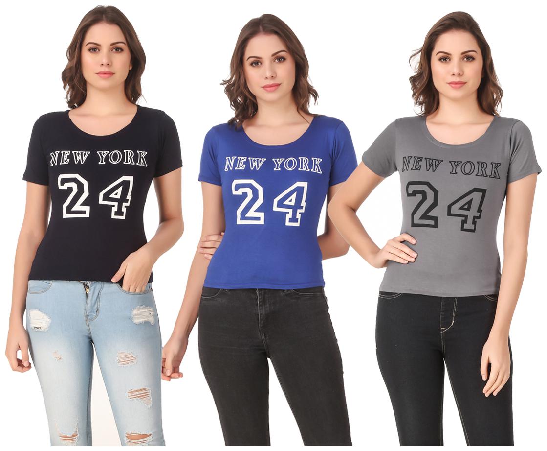 

Krishty Trading Lycra Casual Regular T Shirt Multi