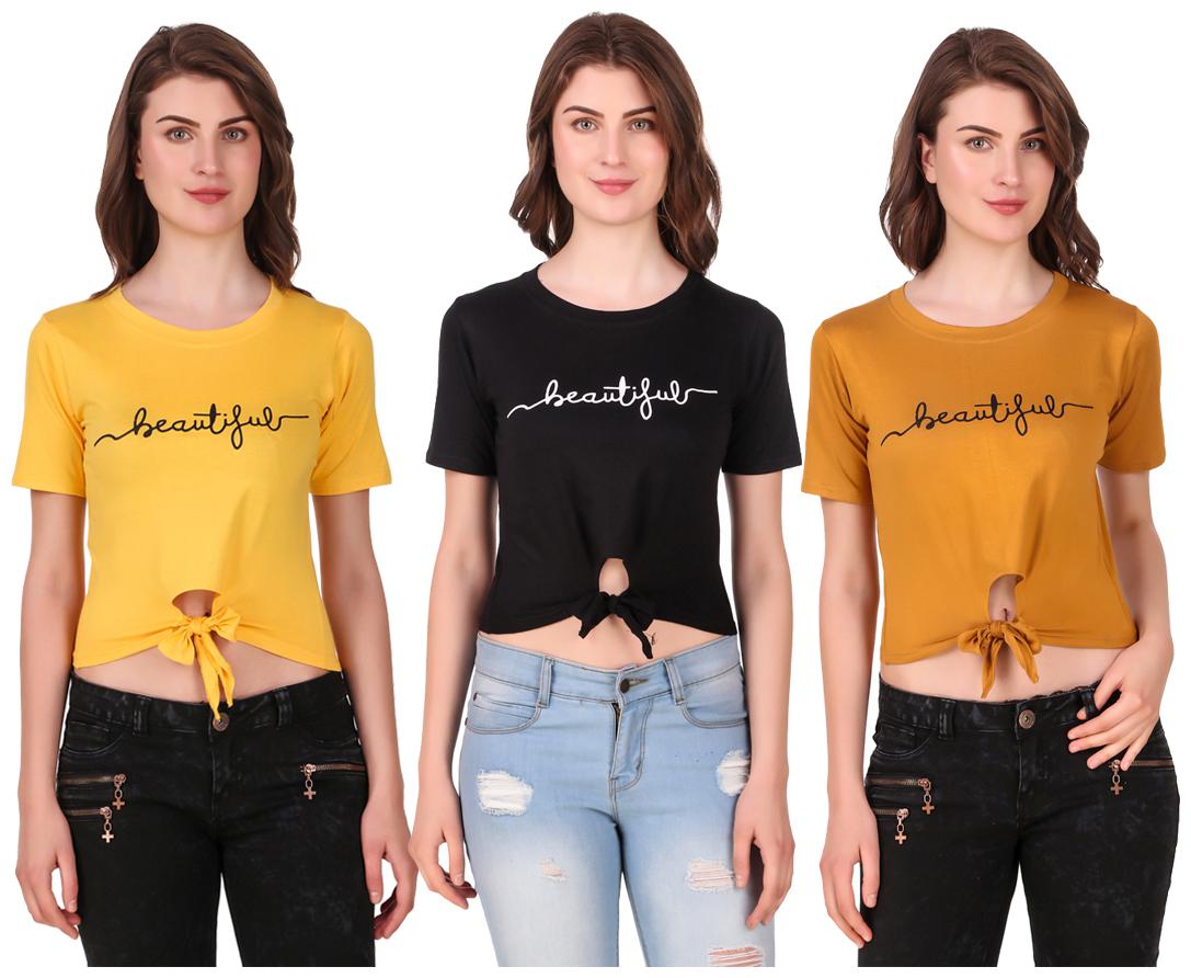 

Krishty Trading Women Printed Crop top - Multi